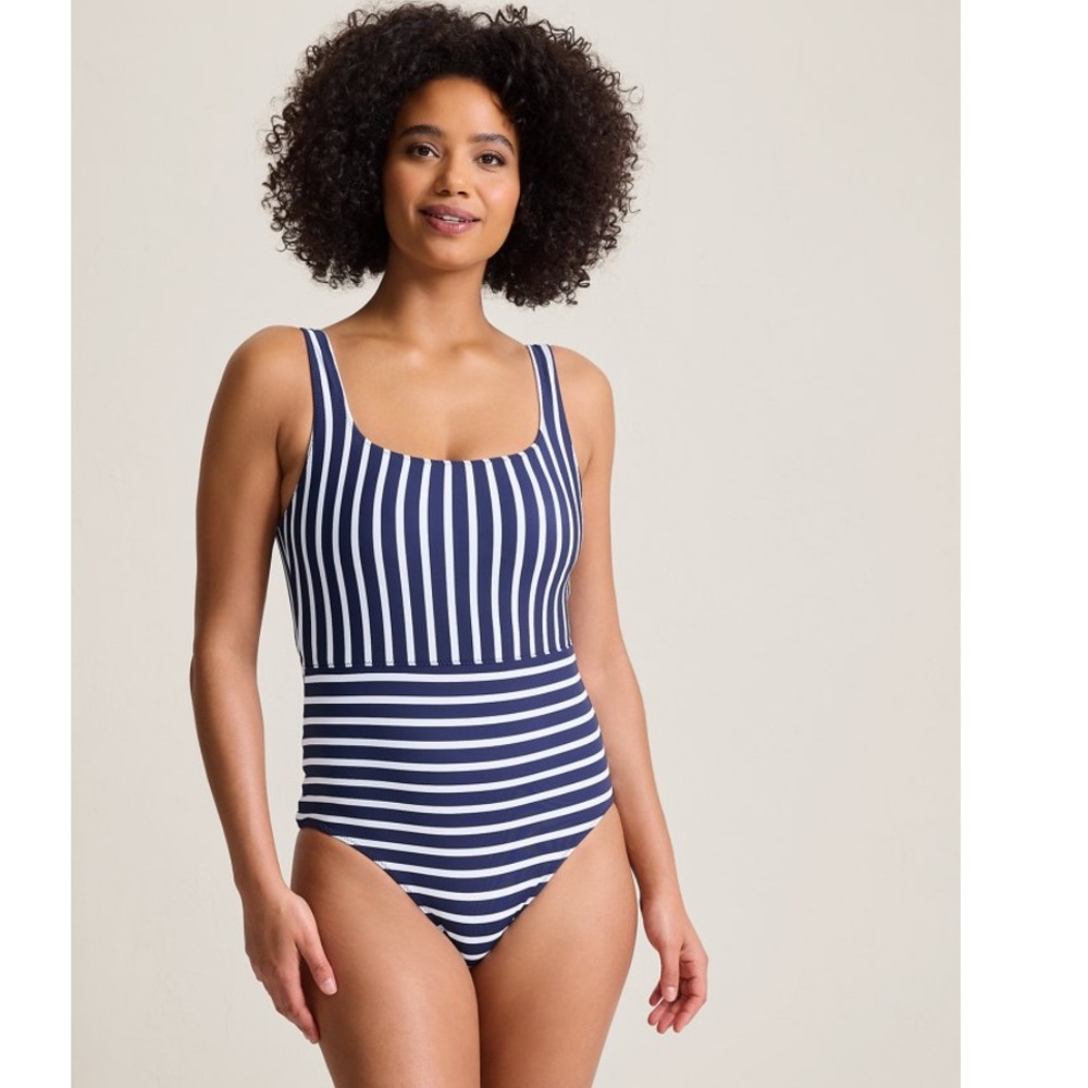 NWT Tommy BAHAMA Coastline Stripe Reversible One-Piece Swimsuit